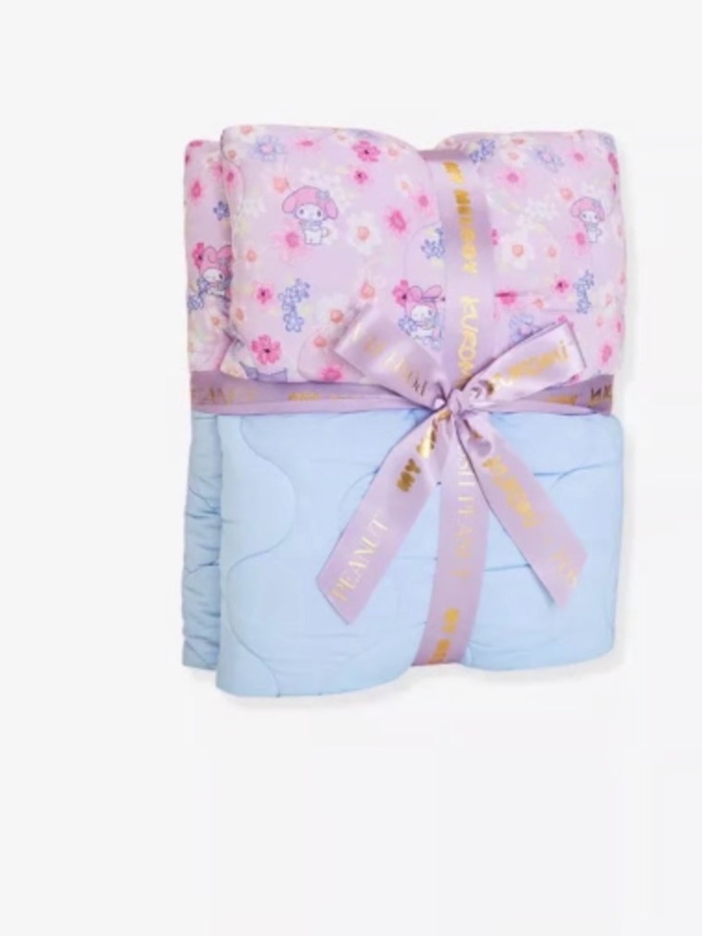 Posh peanut Sanrio Hello kitty Melody/Kuromi Reversible Quilt Blanket bamboo